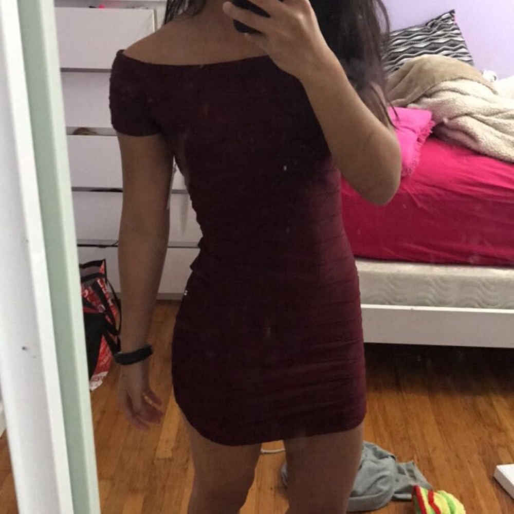 Windsor Maroon Bodycon Dress
